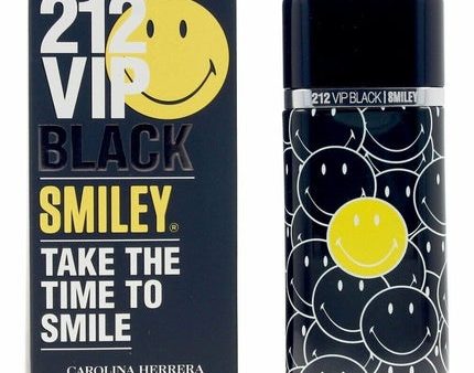 212 VIP BLACK SMILEY by Carolina Herrera 3.4oz. Eau de Parfum Spray Men 100ml For Sale