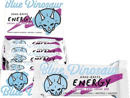 Blue Dinosaur Hand-Baked Energy Bar Caramel Choc Chunk 12x45g Hot on Sale