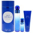 Perry Ellis 360 Very Blue by Perry Ellis for Men - 3 Pc Gift Set 3.4oz EDT Spray, 0.25oz EDT Spray, 3oz Shower Gel Hot on Sale