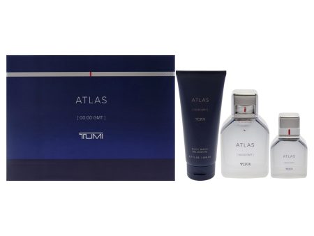 Tumi Atlas by Tumi for Men - 3 Pc Gift Set 3.4oz EDP Spray, 1oz EDP Spray, 6.7oz Body Wash Fashion