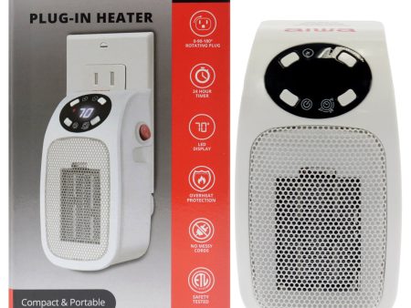 Aiwa Aiwa Home Plug-in heater Digital - White by Aiwa for Unisex - 1 Pc Heater Hot on Sale