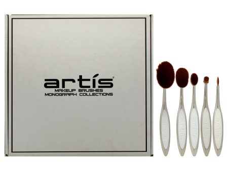 Artis Elite 5 Brush Set - Mirror  by Artis for Women - 5 Pc Elite Oval 7 Brush - Mirror, Elite Oval 6 Brush - Mirror, Elite Linear 4 Brush - Mirror, Elite Linear 1 Brush - Mirror, Elite Circle Brush 1R - Mirror, Large Travel Case - Black Online Hot Sale