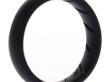 ROQ Silicone Wedding Ring - Dome Solid BR Comfort Fit - Basic-Black by ROQ for Women - 10 mm Ring Discount