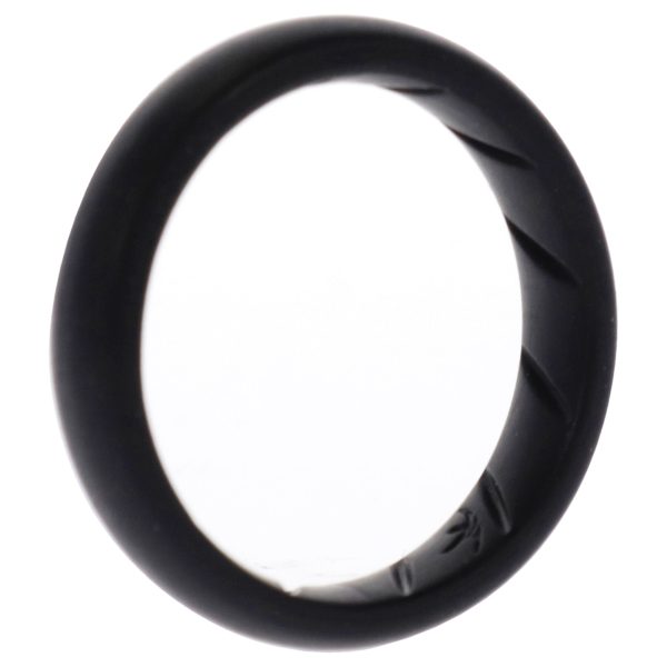 ROQ Silicone Wedding Ring - Dome Solid BR Comfort Fit - Basic-Black by ROQ for Women - 10 mm Ring Discount