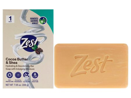 Zest Hydrating Deodorant Bar Soap - Cocoa Butter and Shea by Zest for Women - 7 oz Bar Soap Online