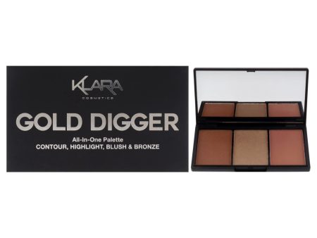 Klara Contour Bronze Blush and Highlight Palette - Gold Digger by Klara for Women - 0.35 oz Makeup Discount