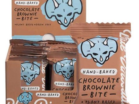 Blue Dinosaur Hand-Baked Bite Chocolate Brownie 18x30g Hot on Sale