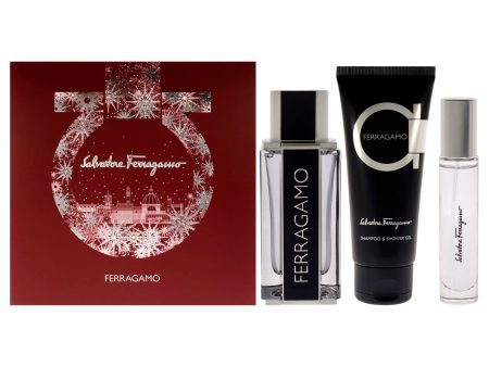 Salvatore Ferragamo Salvatore Ferragamo by Salvatore Ferragamo for Men - 3 Pc Gift Set 3.4oz EDT Spray, 3.4oz Shower Gel, 0.34oz EDT Spray Online Hot Sale