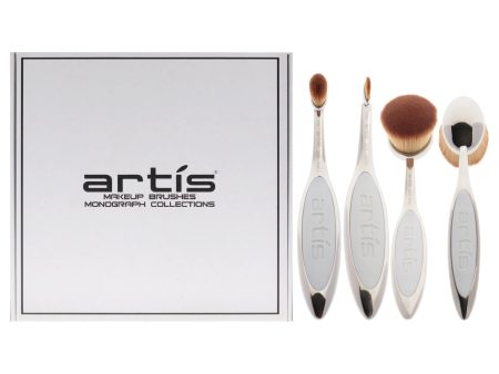 Artis Elite 3 Brush  Set - Mirror  by Artis for Women - 3 Pc Elite Oval 7 Brush - Mirror, Elite Oval 3 Brush - Mirror, Elite Linear 1 Brush - Mirror, Travel Case Large - Black Fashion