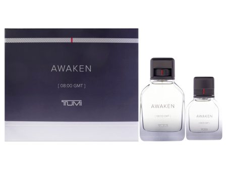 Tumi Awaken by Tumi for Men - 2 Pc Gift Set 3.4oz EDP Spray, 1oz EDP Spray Hot on Sale