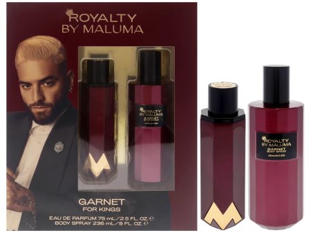 Royalty By Maluma Garnet by Royalty By Maluma for Men - 2 Pc Gift Set 2.5oz EDP Spray, 8oz Body Spray Fashion