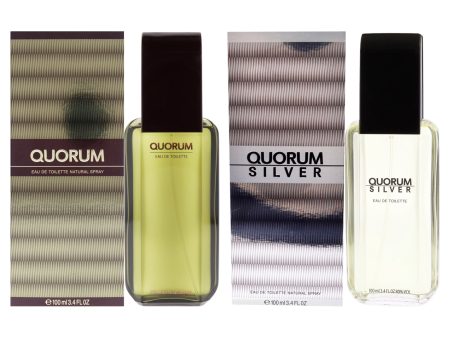 Antonio Puig Quorum Kit by Antonio Puig for Men - 2 Pc Kit 3.4oz EDT Spray, 3.4oz Silver EDT Spray Cheap