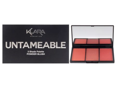 Klara Contour Bronze Blush and Highlight Palette - Untameable by Klara for Women - 0.35 oz Makeup Hot on Sale