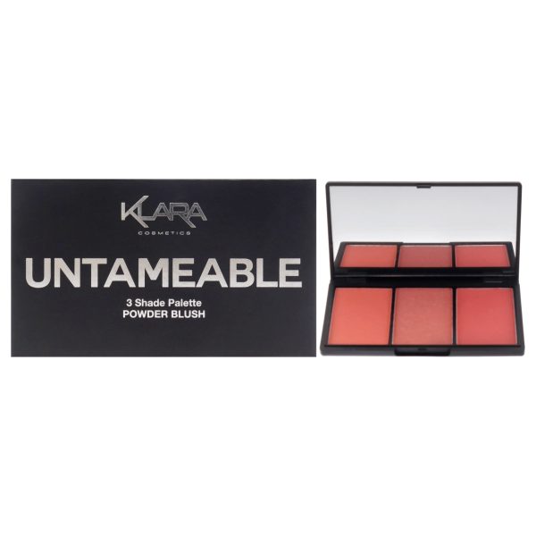 Klara Contour Bronze Blush and Highlight Palette - Untameable by Klara for Women - 0.35 oz Makeup Hot on Sale