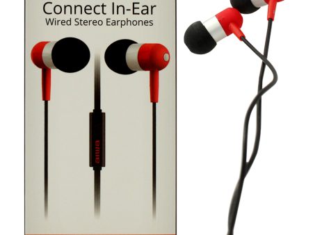 Aiwa Aiwa Audio Connect In-Ear Stereo Earphones - Red by Aiwa for Unisex - 1 Pc Earphones Sale