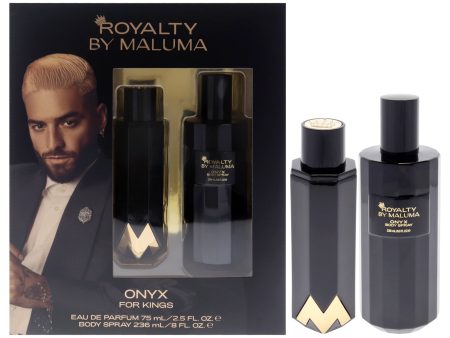 Royalty By Maluma Onyx by Royalty By Maluma for Men - 2 Pc Gift Set 2.5oz EDP Spray, 8oz Body Spray Fashion