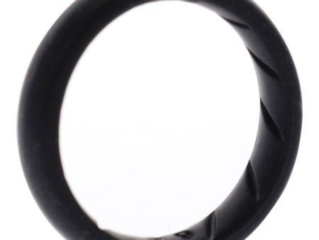 ROQ Silicone Wedding Ring - Dome Solid BR Comfort Fit - Basic-Black by ROQ for Women - 9 mm Ring Discount