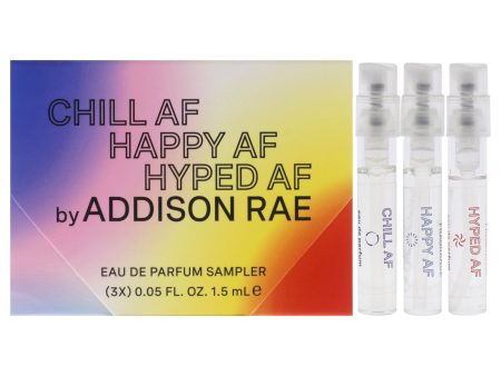 Addison Rae Addison Rae Set by Addison Rae for Women - 3 Pc Gift Set 0.05oz Chill Af EDP Spray, 0.05oz Happy Af EDP Spray, 0.05oz Hyped AF EDP Spray Online now