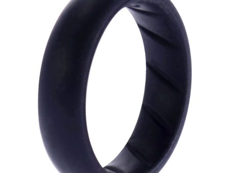 ROQ Silicone Wedding Ring - Dome Solid BR Comfort Fit - Basic-Black by ROQ for Women - 6 mm Ring Sale