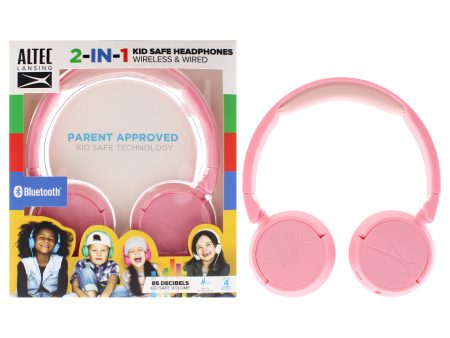 Altec Lansing Kid Safe 2-In-1 Bluetooth and Wired Headphones - Pink by Altec Lansing for Kids - 1 Pc Headphones Fashion