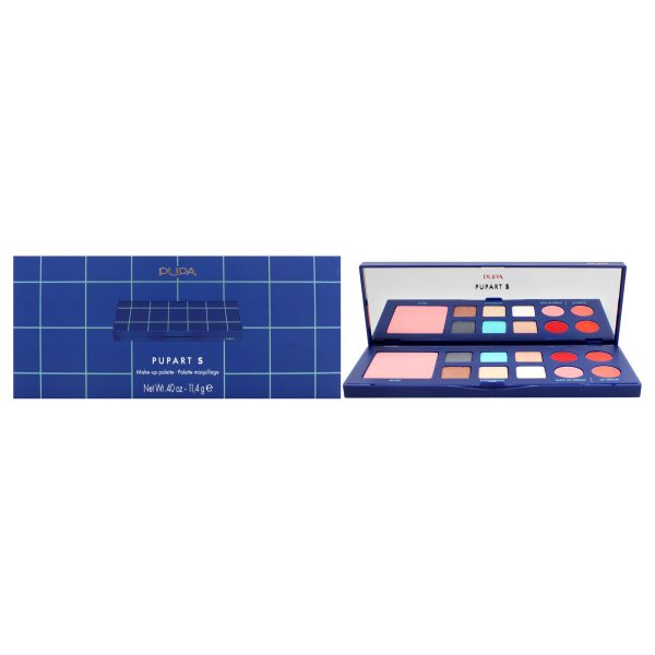 Pupa Milano Pupart S Make-Up Palette - 004 Blue by Pupa Milano for Women - 0.4 oz Makeup Supply