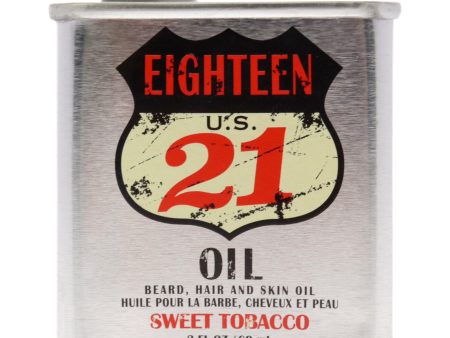 18.21 Man Made Sweet Tobacco Beard Hair and Skin Oil by 18.21 Man Made for Men - 2 oz Oil Fashion