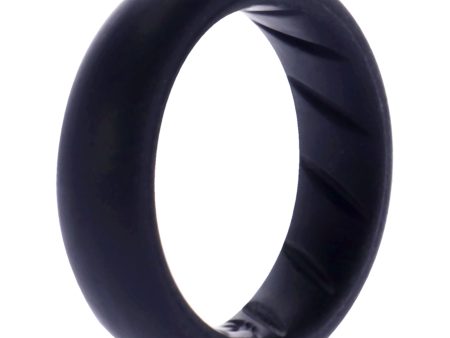 ROQ Silicone Wedding Ring - Dome Solid BR Comfort Fit - Basic-Black by ROQ for Women - 4 mm Ring Cheap