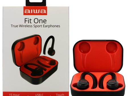 Aiwa Aiwa Audio Fit One True Wireless Sport Earphones - Black by Aiwa for Unisex - 1 Pc Earphones For Discount