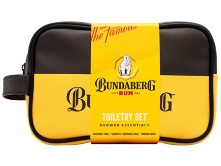 Bundaberg Rum Travel Set Body Wash Shampoo And Conditioner Loofa And Cosmetic Bag 100ml Cheap