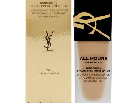 Yves Saint Laurent All hours Foundation SPF 30 - MW2 Medium Warm by Yves Saint Laurent for Women - 0.84 oz Foundation For Cheap